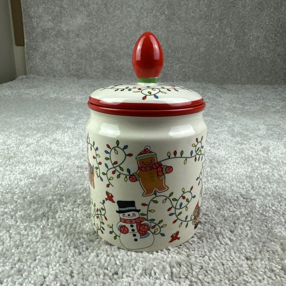 Temp-tations by Tara Cookie Treats Jar Snowman Reindeer Gingerbread Man 518533